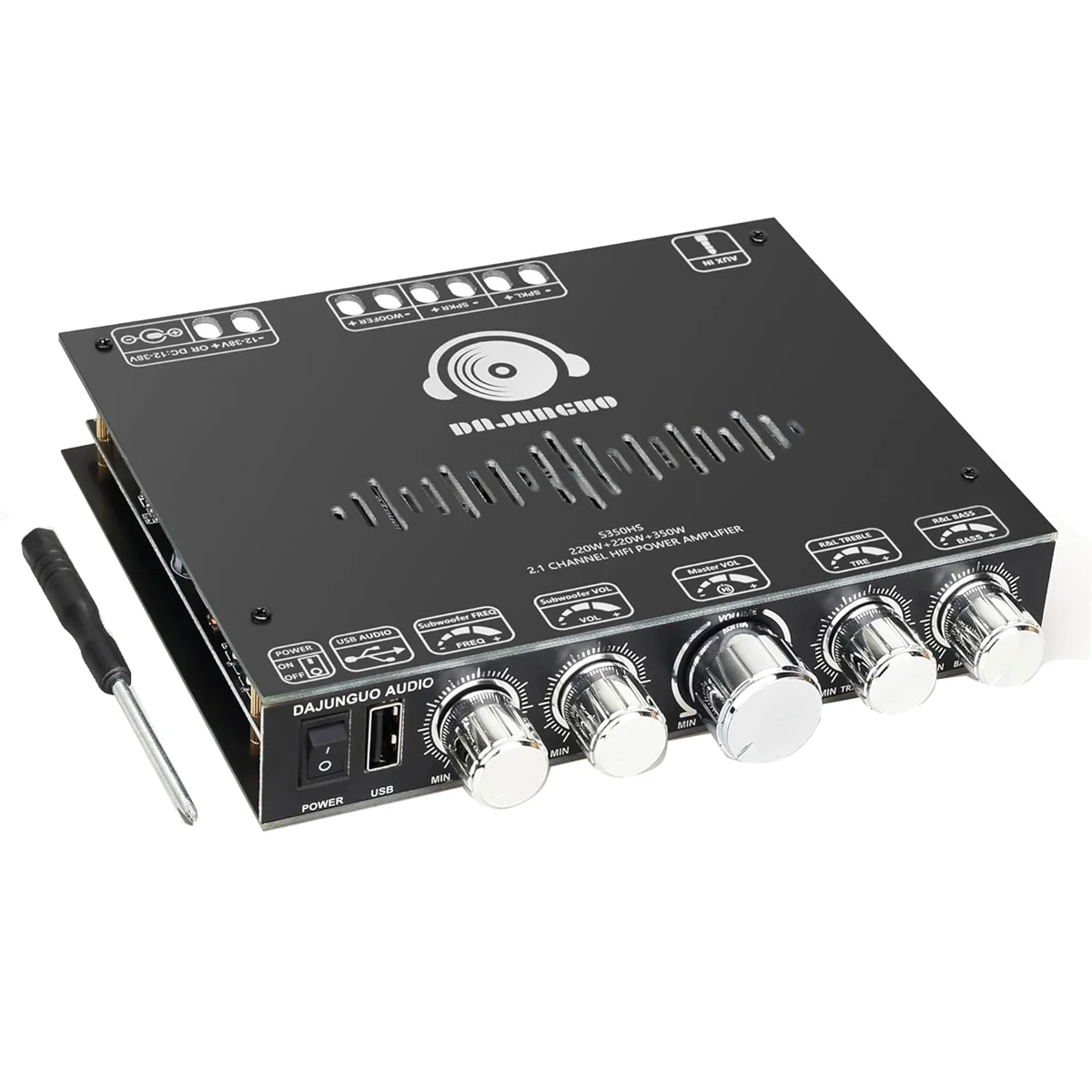 

DAJUNGUO S350HS TPA3251 Bluetooth Power Amplifier Board with Subwoofer 2.1 Channel 220Wx2+350W, Audio Power Amplifier Module