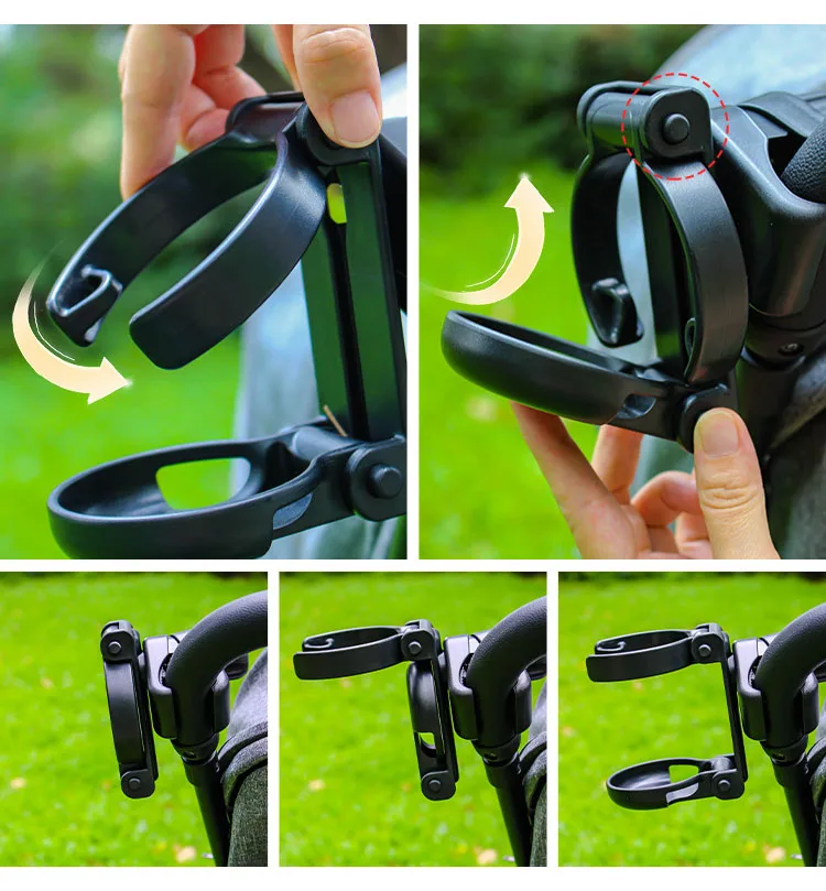 Baby stroller cup holder universal rotatable phone holder mobile in stroller children pram coffee drink water bottle holders