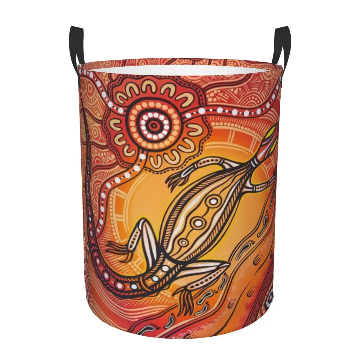 Custom Australian Aboriginal Art Laundry Basket Collapsible Large Capacity Clothes Storage Bin Baby Hamper