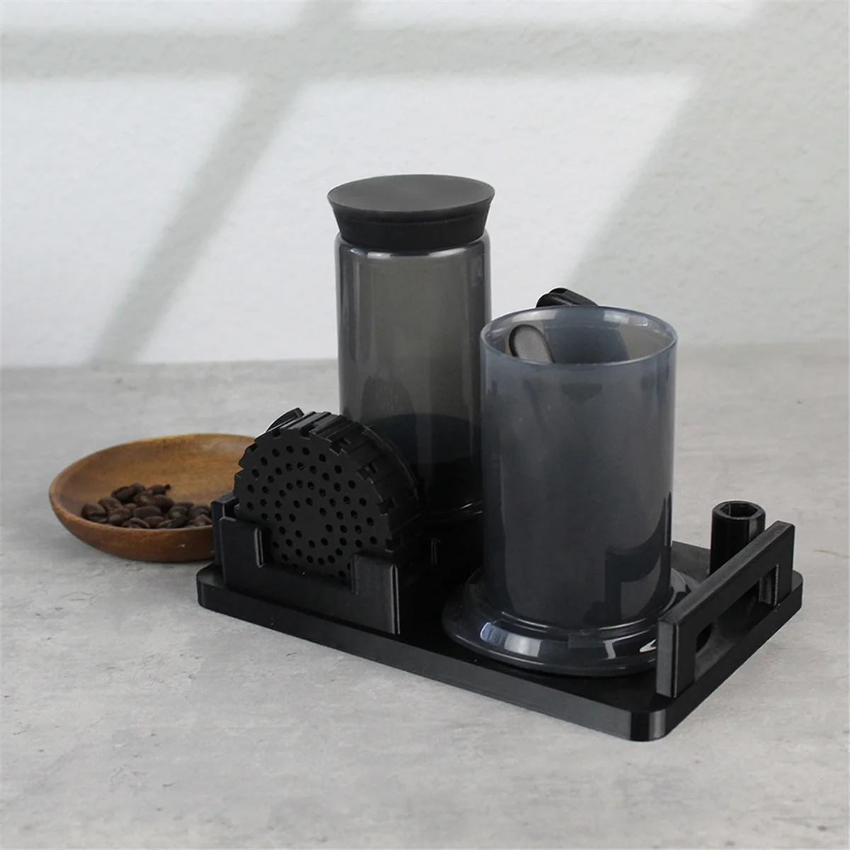 AA91 Coffee Utensil Storage Rack for AeroPress Coffee Maker Coffee Storage Caddy Coffee Filter Holder