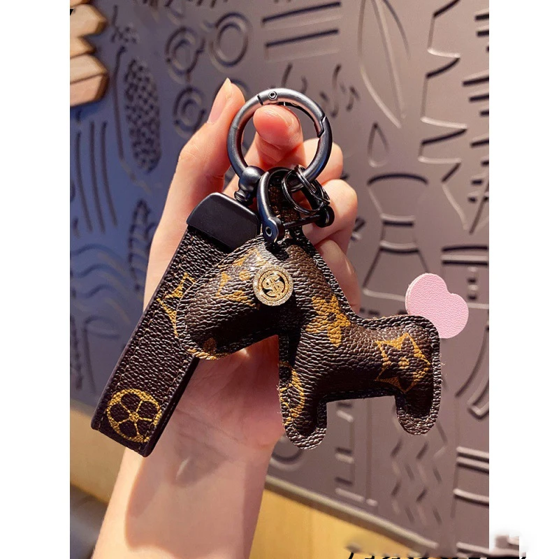 2025 Money Soon Car Keychain Female Exquisite Cute Retro Pony Car Keychain Hanging Accessories Backpack