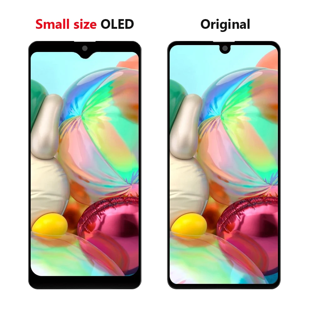 Super AMOLED A70 Display Screen For Samsung Galaxy A70 A705 A705F A705FD LCD Display Digital Touch Screen Assembly With Frame