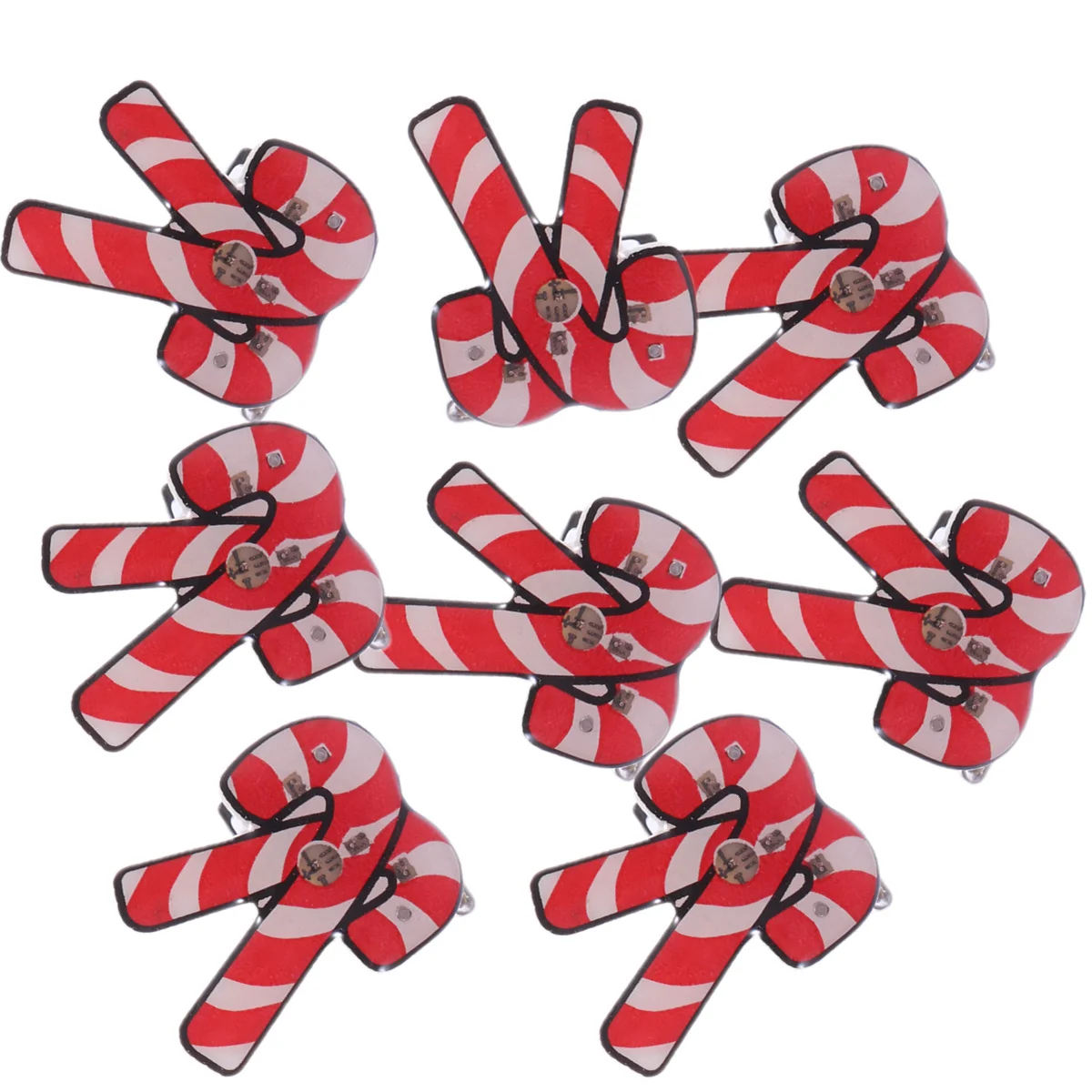 25Pcs Luminous Christmas Brooches Glowing Badge Shirt Enamel Boutonniere for Wedding Halloween Festival Lighting Accessory