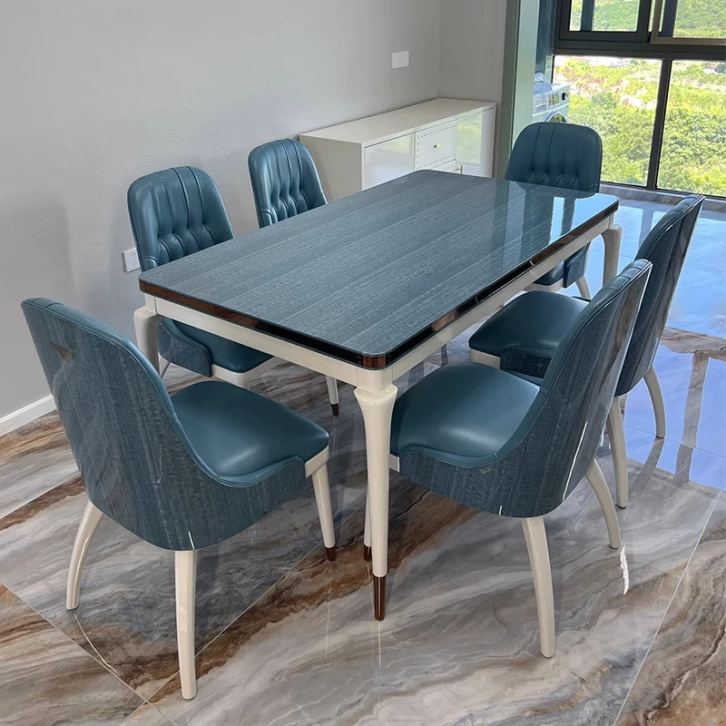 

Современный светлый роскошный обеденный стол Эстетика Европаanhigh Гостиная Ресторан Стол Кухня Loungemuebles Кухонная мебель