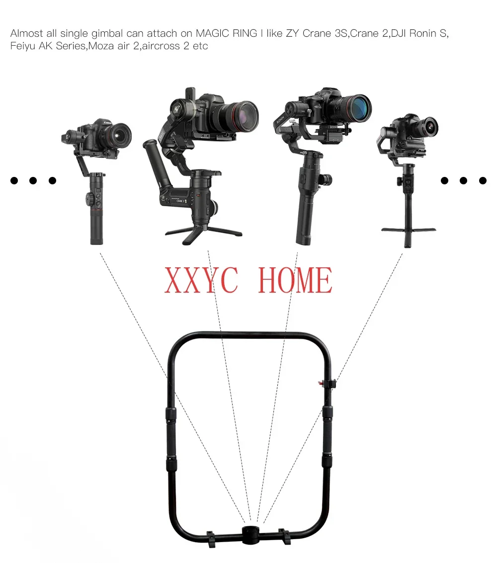 MAGIC RING I Handeld Ring with ARRI Gear Adapter for Single Handle Stabilizer Rig  3S 2S RONIN S SC MOZA AIR 2 Feiyu