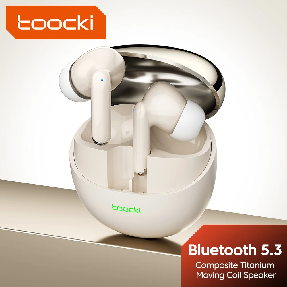 Toocki Bluetooth Earphones True Wireless Bluetooth 5.3 HiFi Stereo Headphones Touch Control Sports Earbuds For Xiaomi iPhone 15