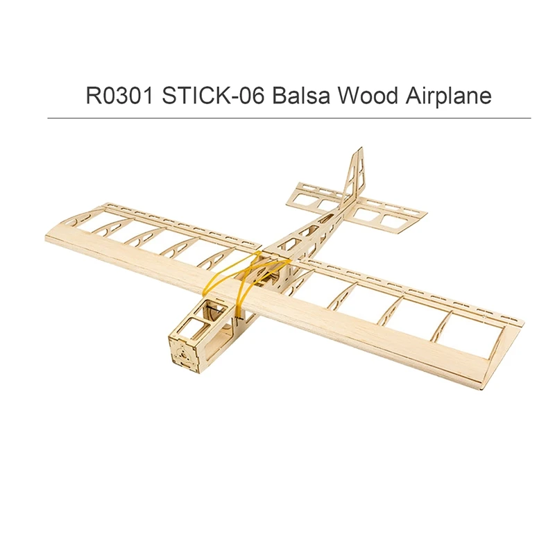 R03 STICK-06 Airplane 580Mm Wingspan Balsa Wood DIY Electric Aircraft RC Flying Toy Version Unassembled