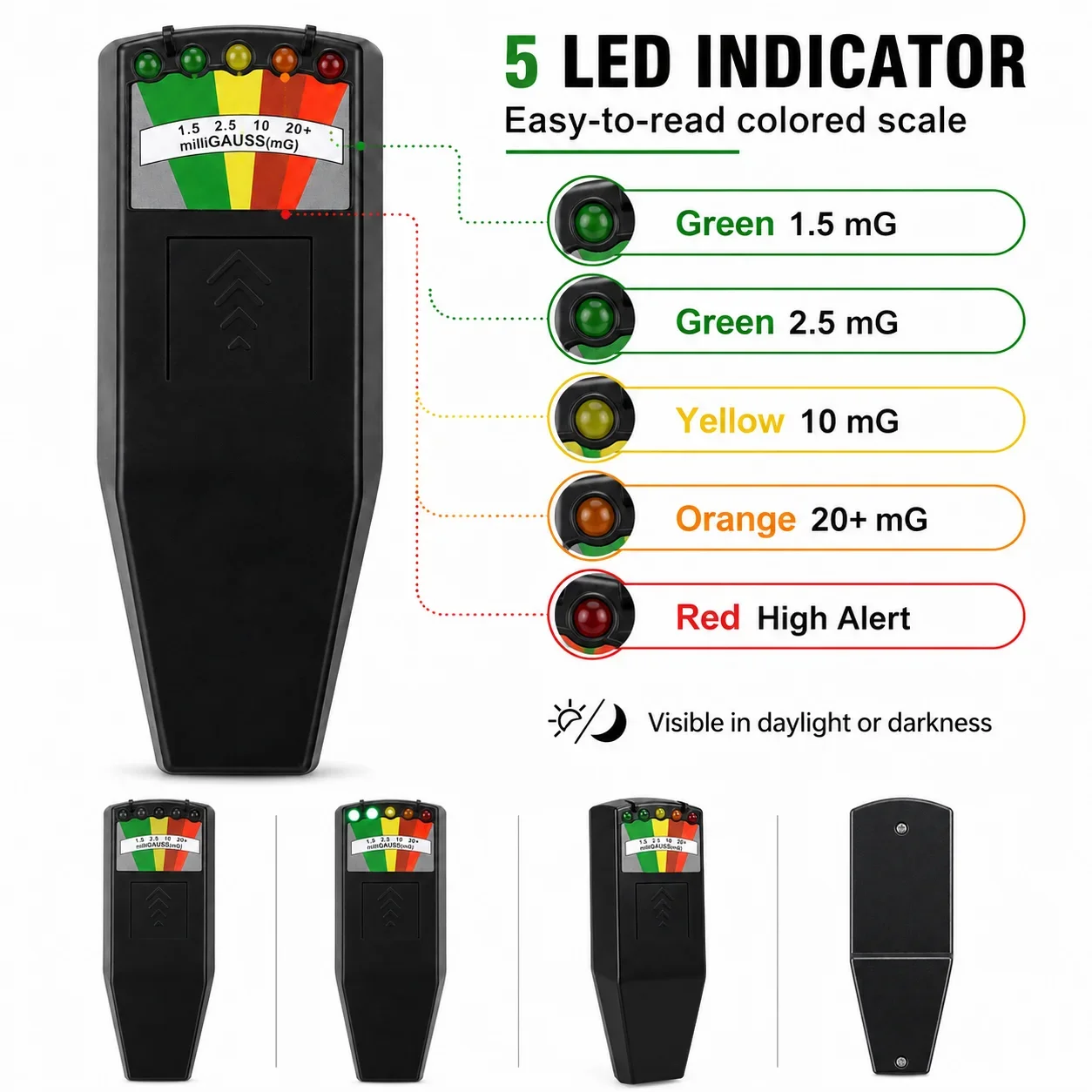 K2 Handgehaltenes LED EMF-Messgerät Magnetfeld-Detektor für Geisterjagd Elektromagnetisches Paranormales Equipment Tester – Detail 9