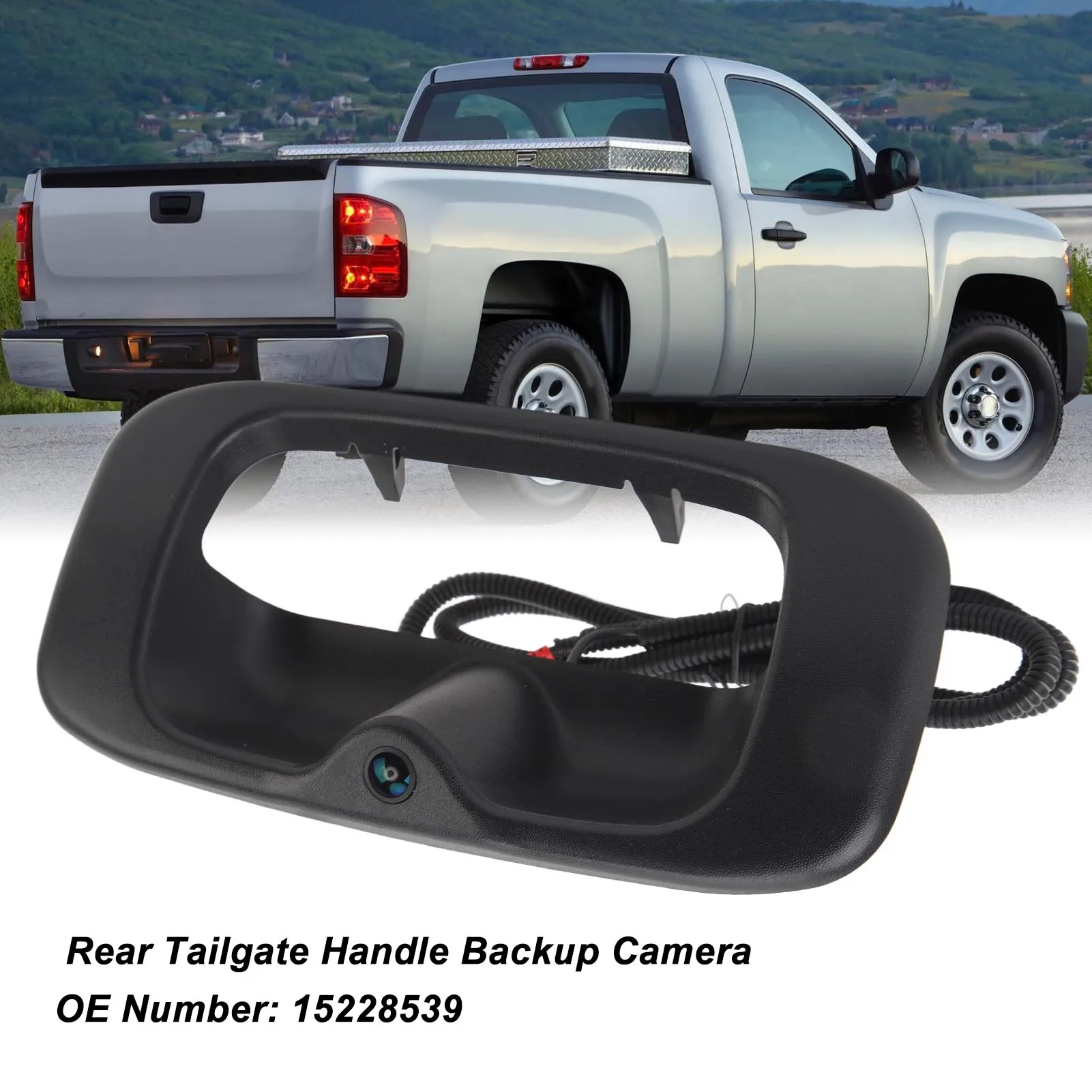 Car Rear Tailgate Handle Backup Camera 15228539 Safe Reversing Practical Reverse Camera for Chevrolet Silverado 1500 2500 3500