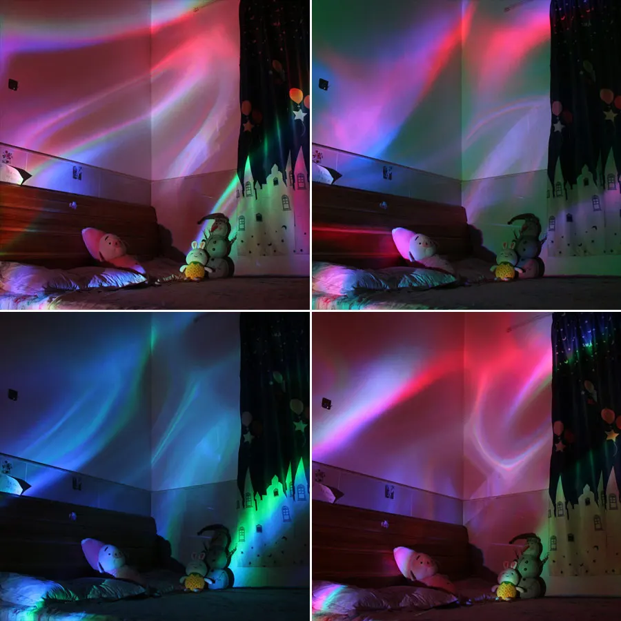 خلفية ضوء RGB LED 7 ألوان قوس قزح أورورا العارض DJ ديسكو حفلة بار الرقص السماء ليلة غرفة متجر المرحلة غروب الشمس مصباح A200 #2