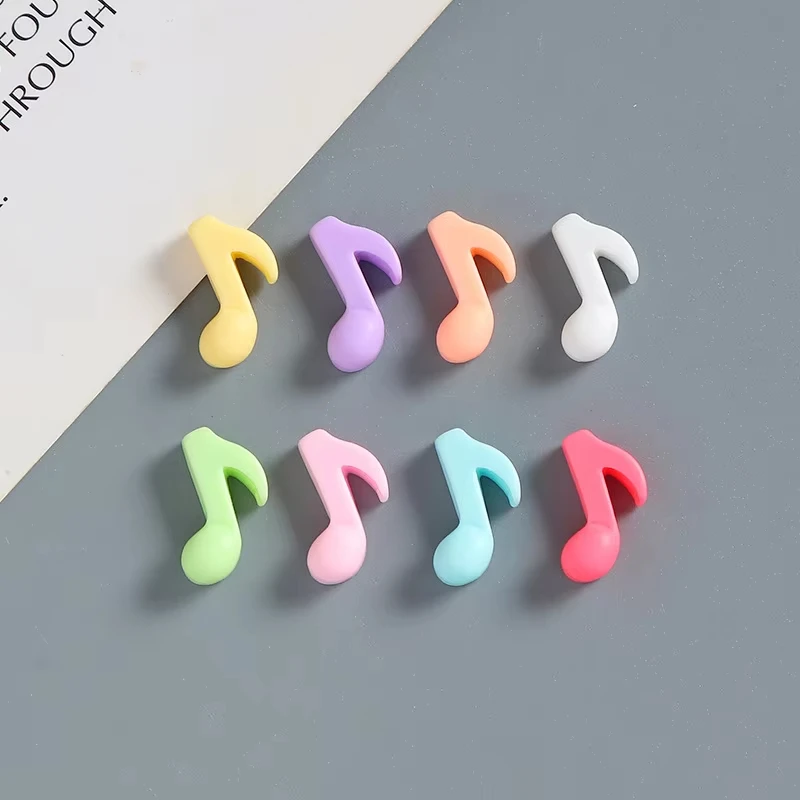 10Pcs Kawaii Cartoon Kinds Of Music Sign Musical Eight Notes Nail Art Decoration Resin Charm Flatback Junk Phone Case Charms