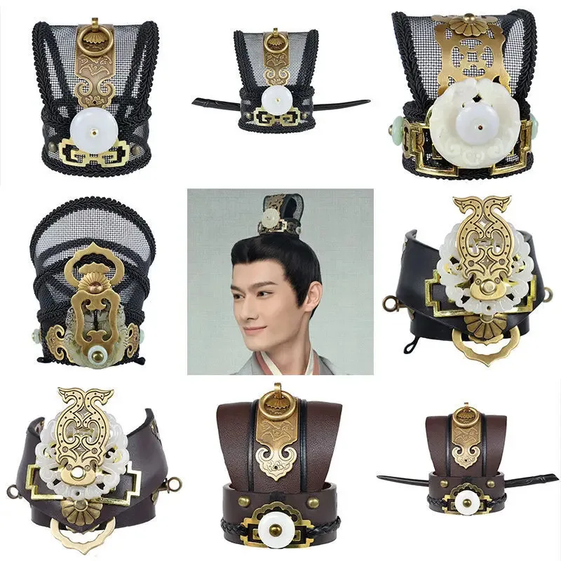 

DY20Hanfu Hair Crown Men Ancient Chinese Hanfu Accessories Headdress Cosplay Headdress Male Topknot Halloween Hanfu Crown Men25