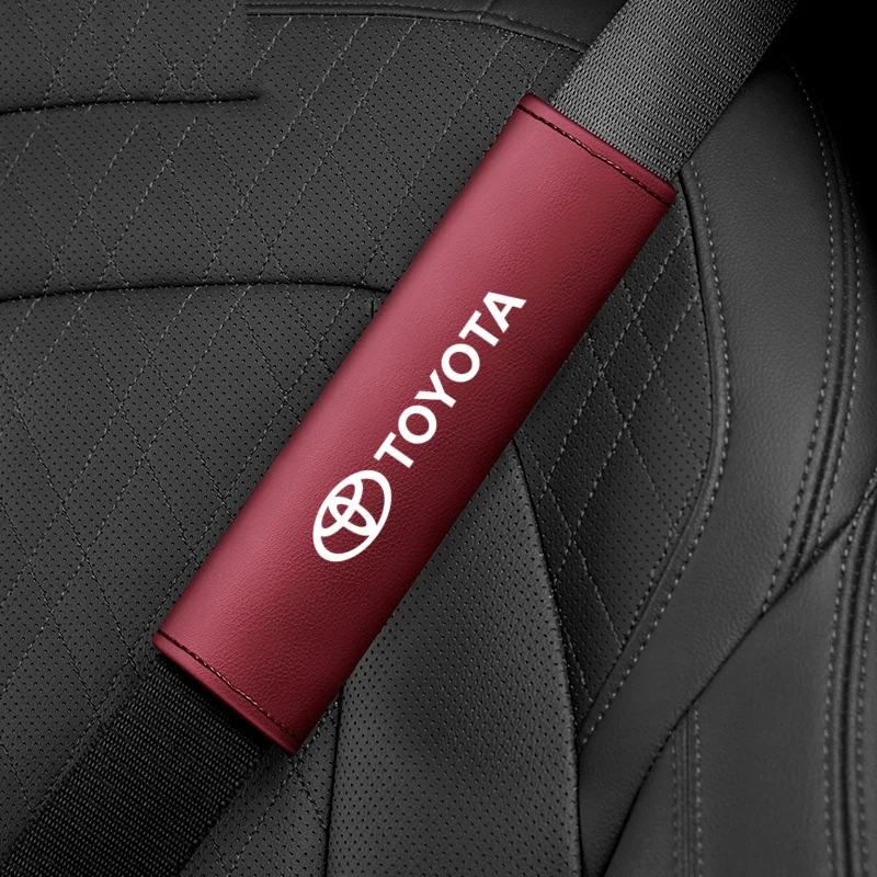 Car Seat Belt Cotton Safety Belt Shoulder Covers Breathable Protection Set For Toyota Chr Corolla Yaris Rav4 E150 E120 Land 200