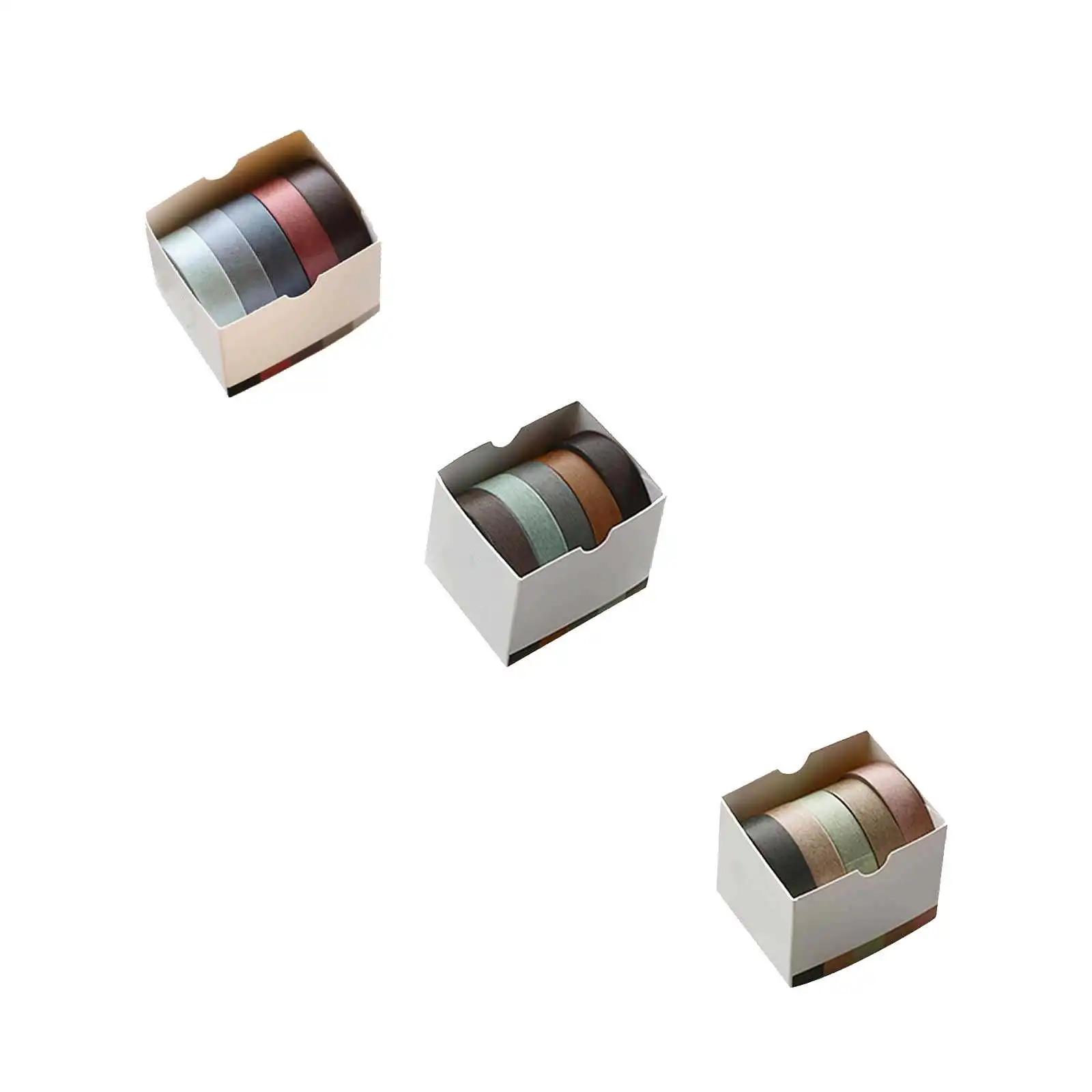 15 Rolls Washi Paper Tape Set Sunset Branches Design Colorful Decorative Craft Tape for Planner Scrapbook Bullet