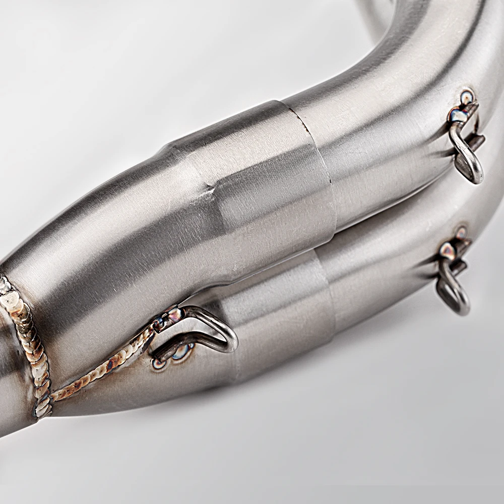 Front integrated exhaust pipe for MT07 MT-07 FZ07 XSR700 connection 370MM escape muffler tail exhaust 51MM outlet