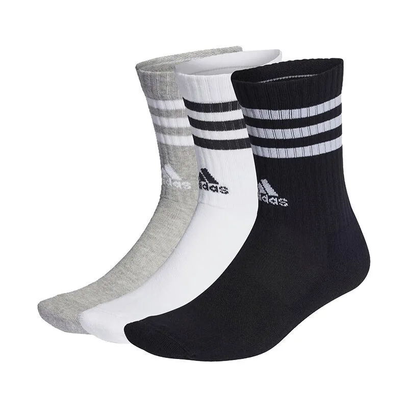 

Adidas Unisex Mid - calf Sports Socks. Three Colors & Stripes, Practical Three - pack, Ideal for Sports