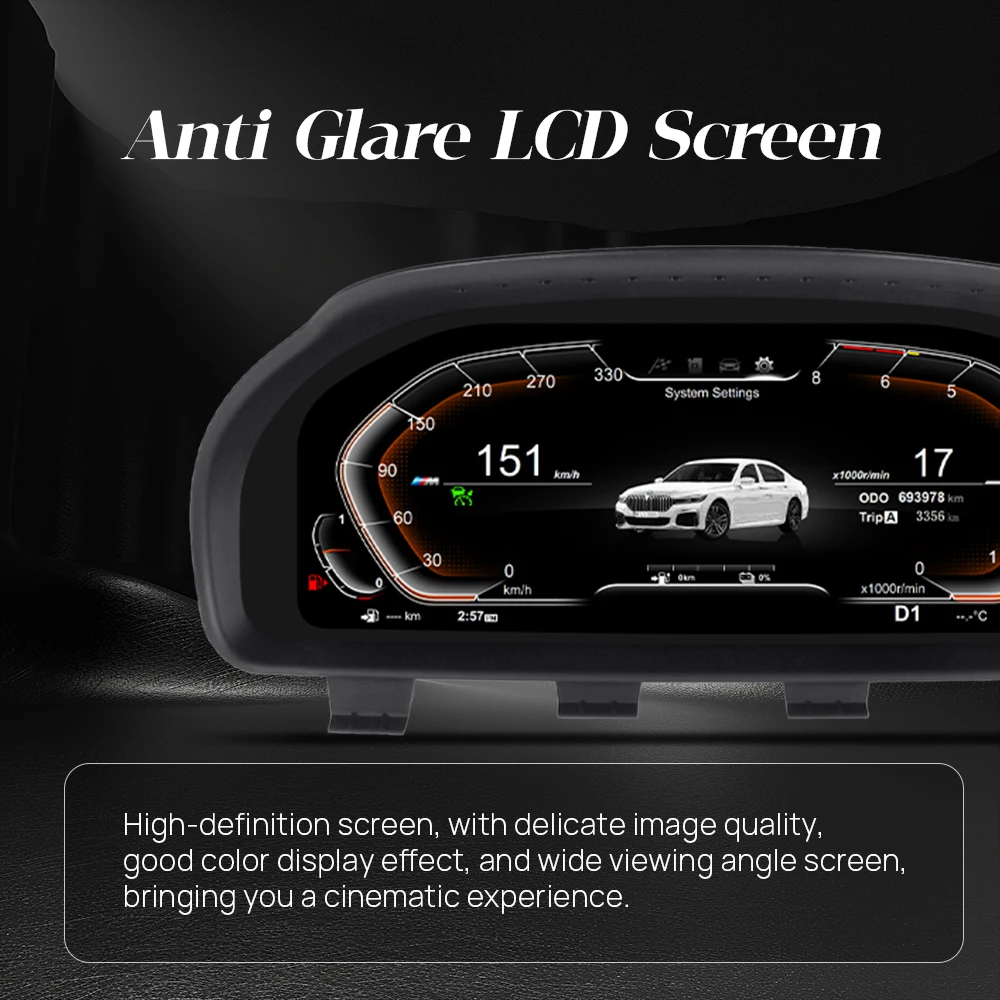 مجموعة أدوات رقمية LCD لـ X3/X4/X5/X6 F01-F04/F06/F07/F10-F16/F18/F25/F26 قمرة القيادة الافتراضية