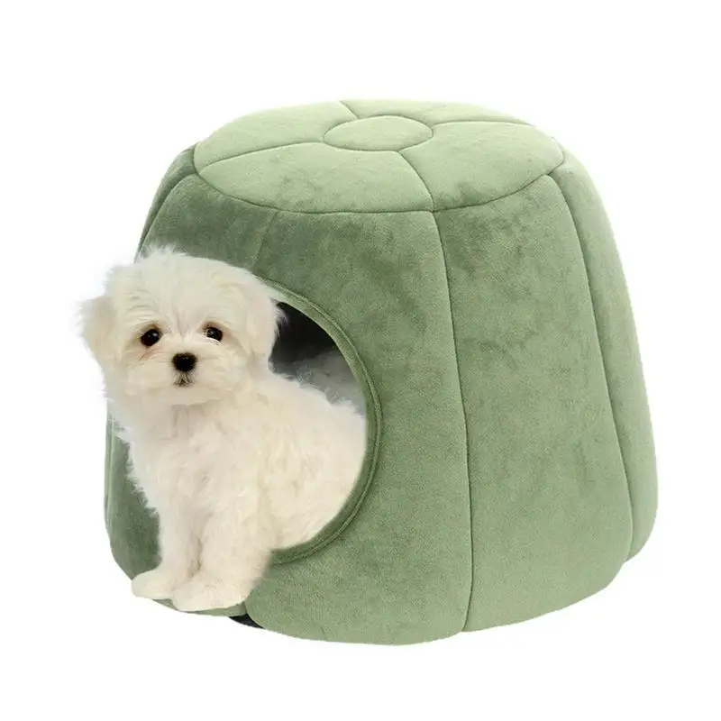 Pet House Kennel Bed Comfortable Sleeping House Tent Cave With Removable Washable Pillow Cushion Pad Cats Dogs Bed Supplies