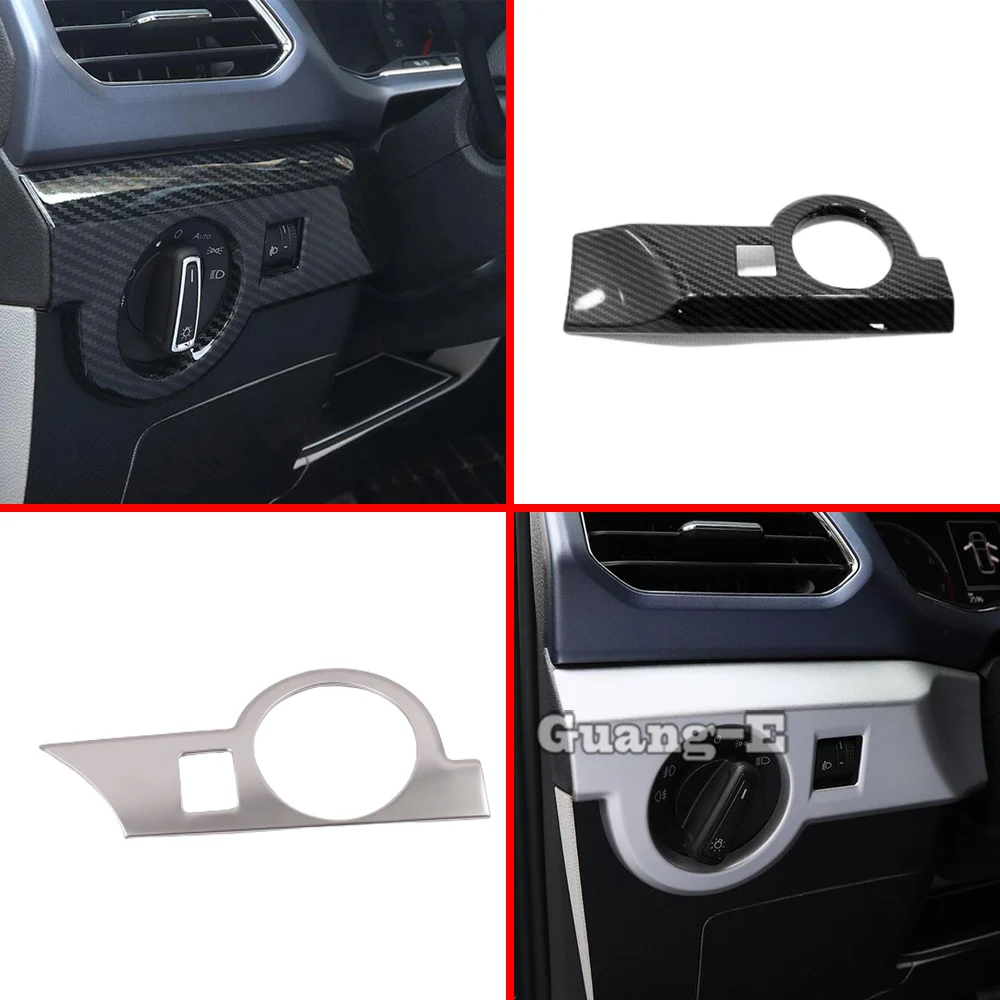 

For Volkswagen VW T-cross Tcross 2019 2020 2021 2022 2023 Sticker Eyebrow Front Head Fog Light Switch Button Trim Frame Parts