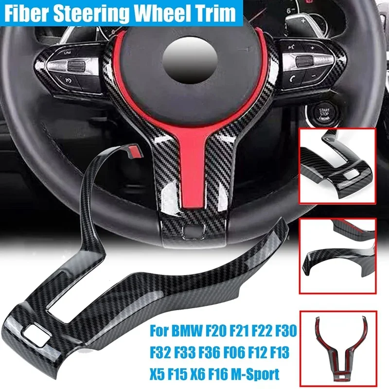 New-Carbon Fiber Car Steering Wheel Frame Trim for-BMW F20 F22 F21 F30 F32 F33 F36 F06 F12 F13 X5 F15 X6 F16 M-Sport