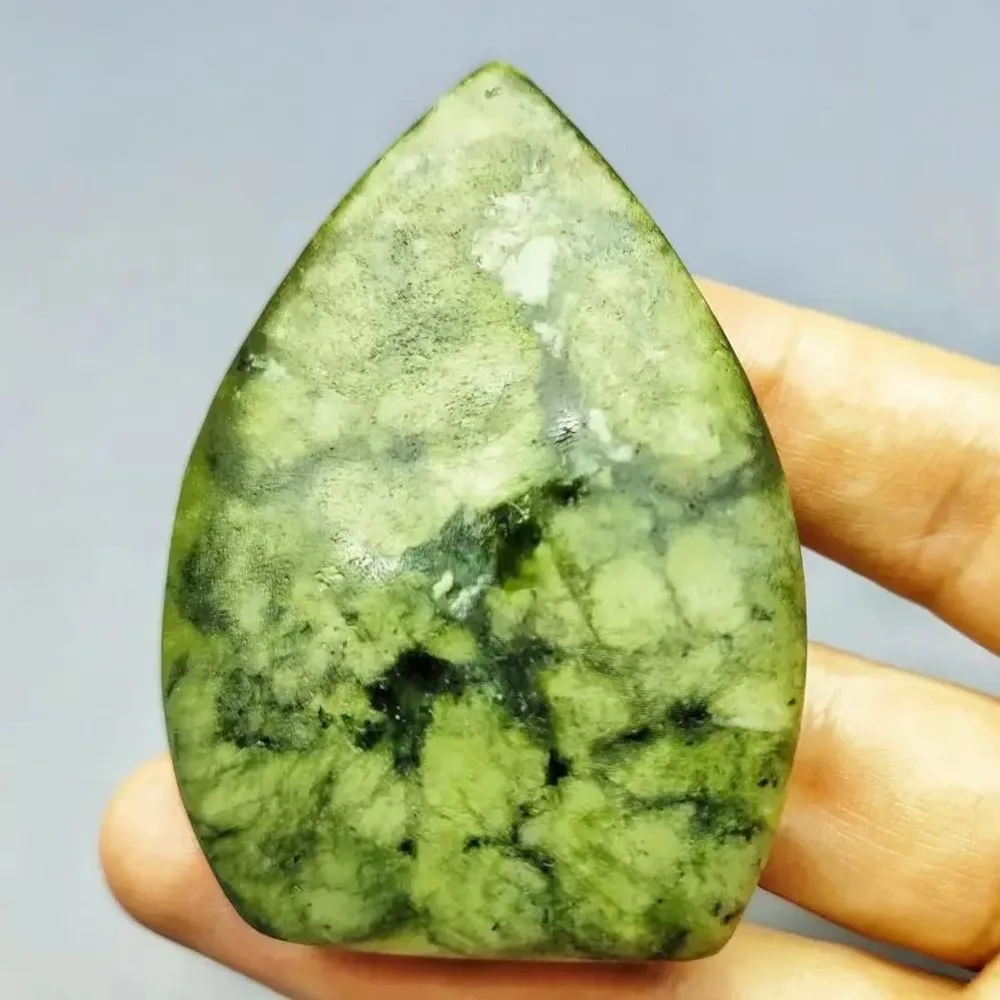 Natural Green Jade Freeform Torch Healing Crystal, Raw Reiki Meditation Stone, Feng Shui Altar Decor, Witchcraft Craft