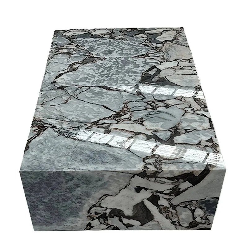 Natural blue marble blue coffee table home decoration marble large base coffee table set