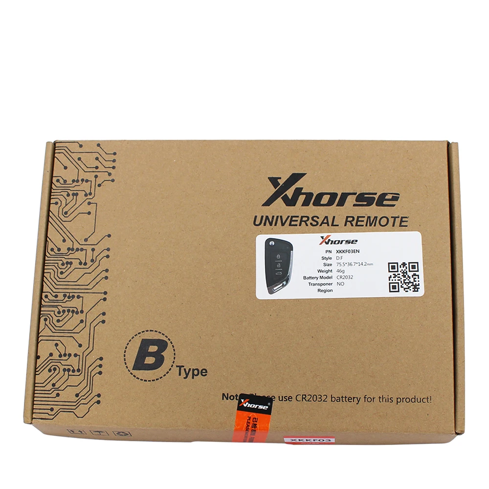 Xhorse XK Series Universal Wire Remote XKKF03EN VVDI Remote Car Key 3 pulsanti per VVDI2 / VVDI Mini / Key Tool Max