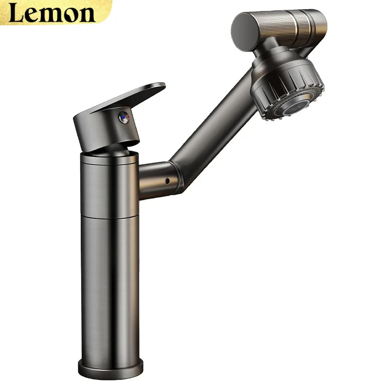 CHOOXIWU-grifo de lavabo, grifo mezclador de baño moderno, grifo de lavabo negro/cromo, grifo de cascada frío y caliente de un solo mango