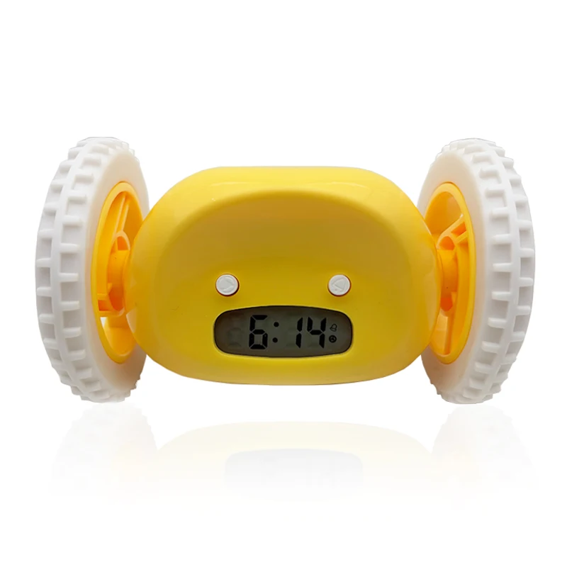 CLOCKY Roll Alarm Clock for Heavy Sleepers on Wheels (Adults Kids Teens Bedroom), Run Away, Moving, Annoying, Jump
