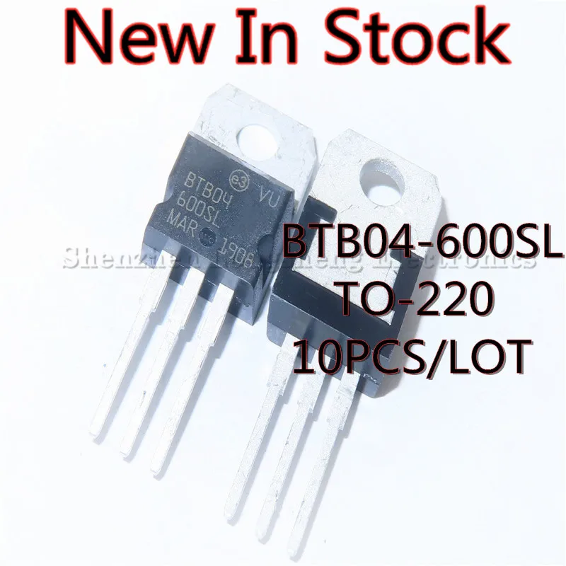 10PCS/LOT New  BTB04-600SL TO-220 Triac 4A600V In Stock