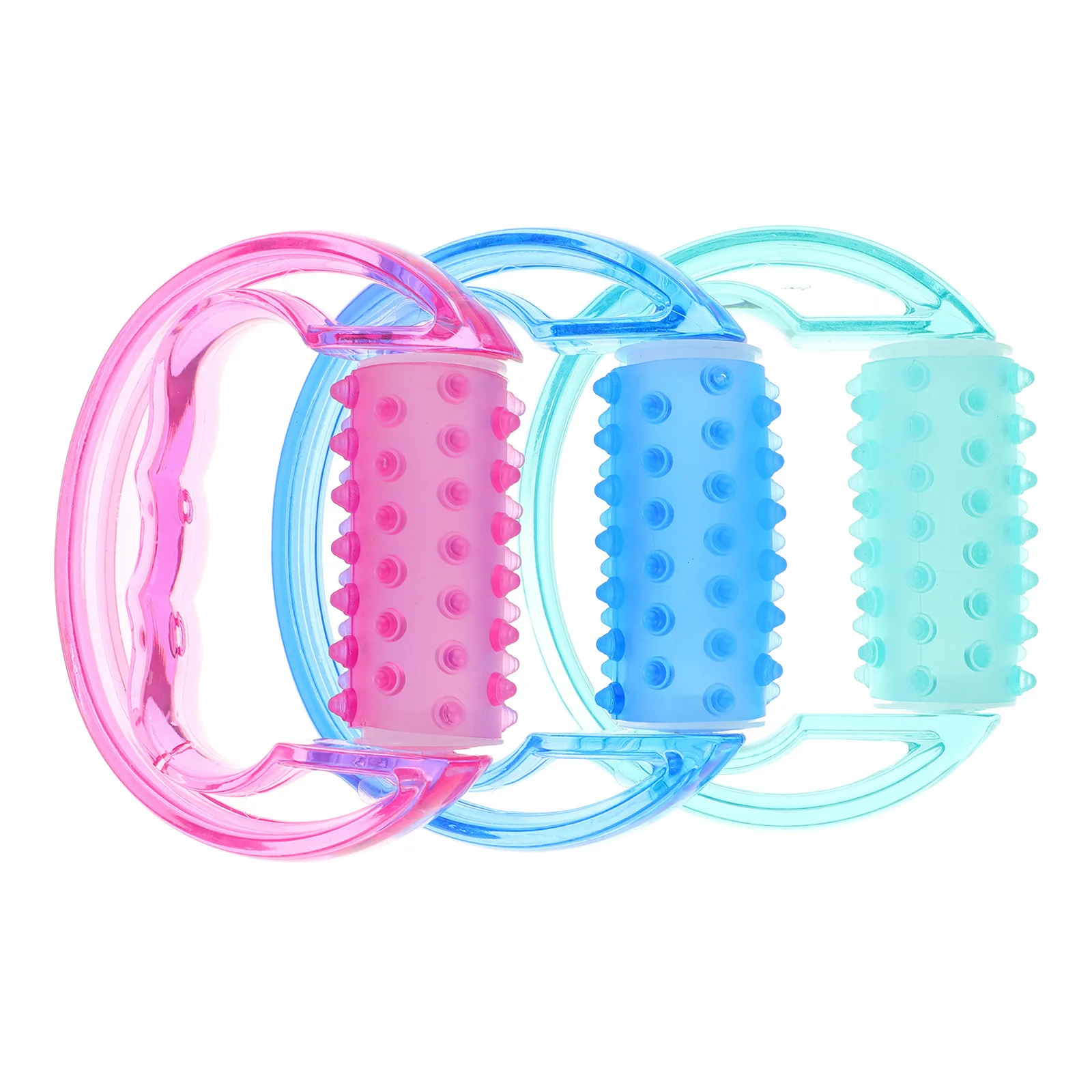 3 szt. Ręczny roller do masażu, zdrowy materiał PP, ergonomiczny kształt, gładki w dotyku, narzędzie do usuwania tłuszczu z ciała, do nóg, ramion, szyi i mięśni.