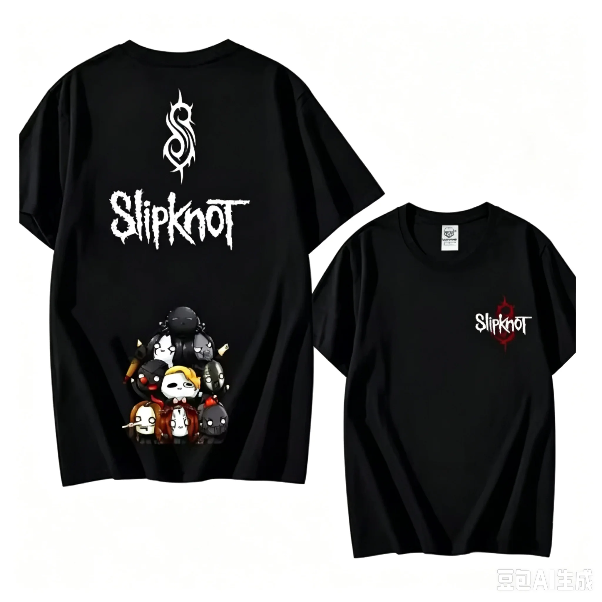 Prepare for Hell Tour Shirt Heavy Metal Cotton Tees Man Rock Band T-shirt Men's Slipknots Double Sided Print Short-sleeve Tops