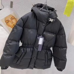 Autumn And Winter Long Hooded Down Jacket 90 Goose Down Bread Jacket Warm And Cold