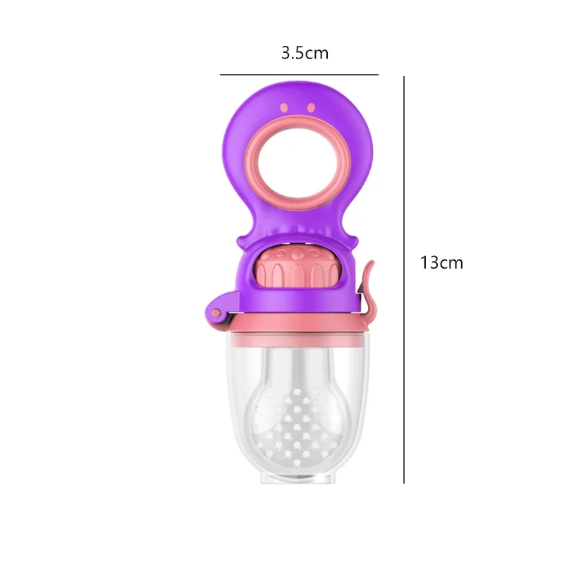 Amigo Baby Food Feeder Animal Cute Style Silicone Push Fruit Feeder Pacifier