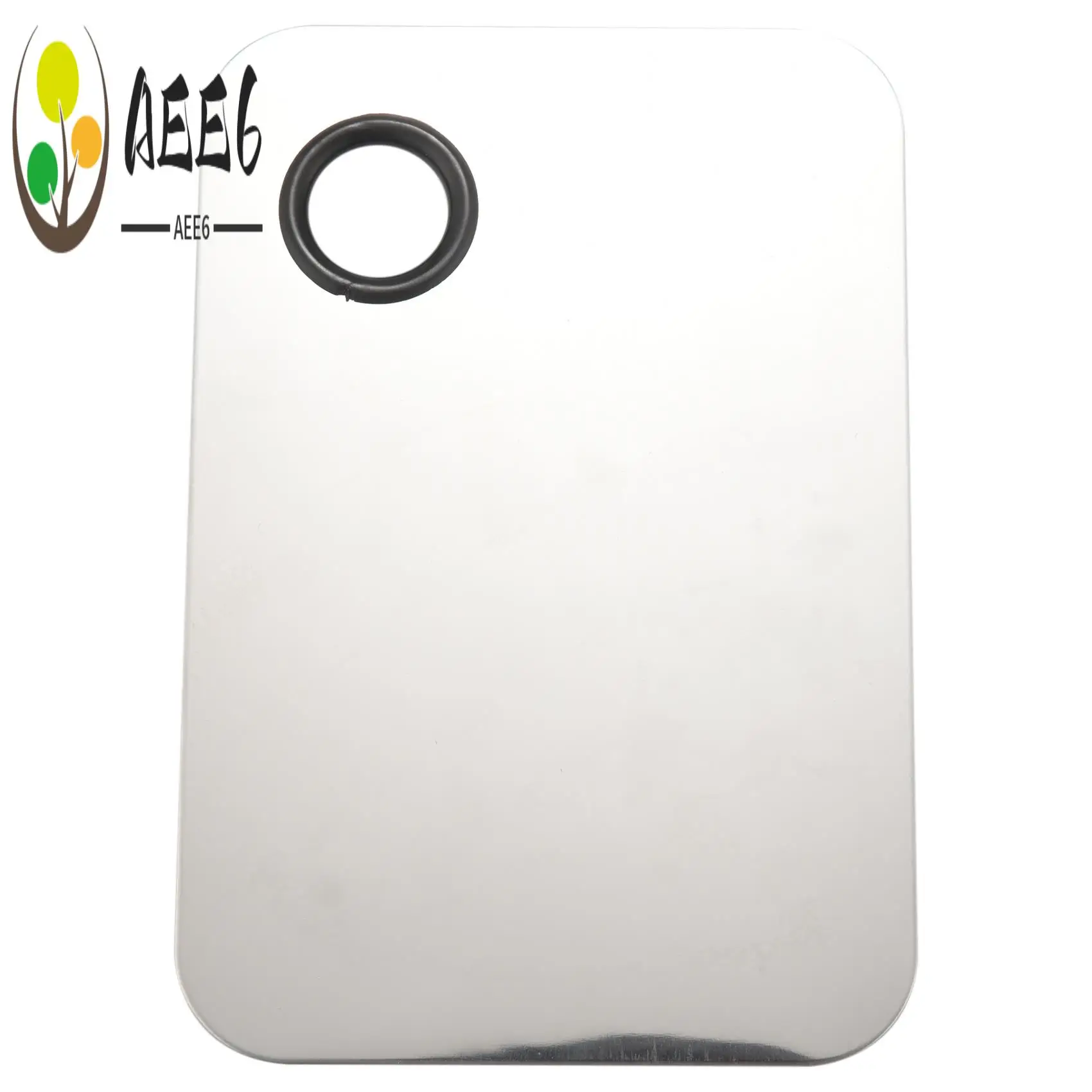 AEE6-Make-up-Mischpalette, Kosmetikpalette aus Edelstahl, professionelle Nail-Art-Palette mit Spachtel-Werkzeug