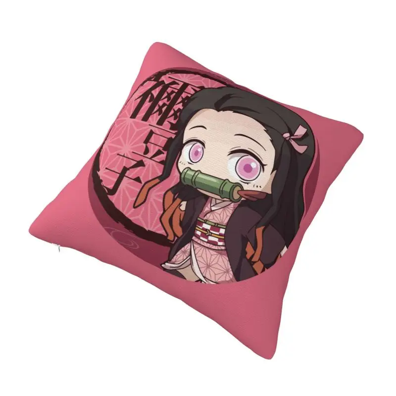 Custom Kimetsu No Yaiba Nezuko Cushion Cover Demon Slayers Anime Manga Velvet Luxury Pillow Cases