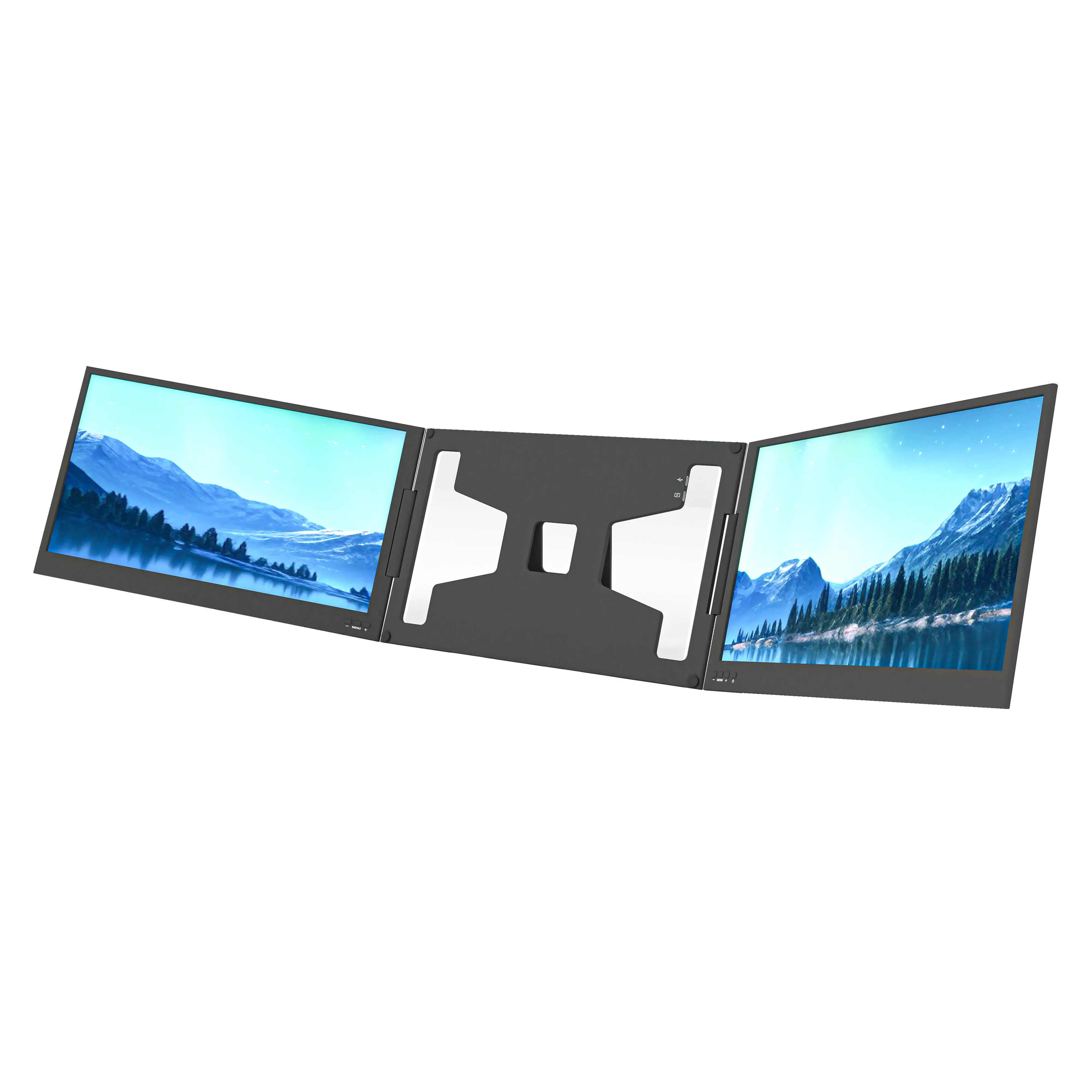 

Двойные расширенные экраны для 15,6-дюймовых ноутбуков, портативные тройные внешние ЖК-мониторы, игровой ноутбук с тонким дизайном Plug-and-Play