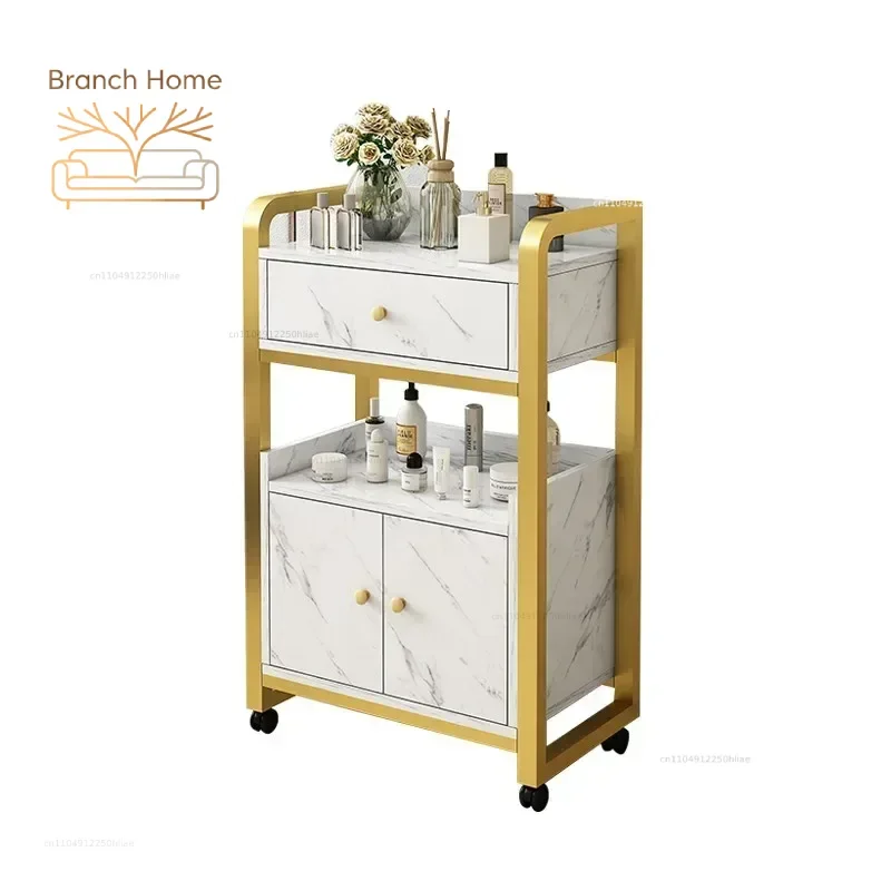 Saloon Trolleys Roulette Storage Trolley Pedicure-trolley Salon Hair Equipment Clinic Multifunction Beauty Loading Beech Folding