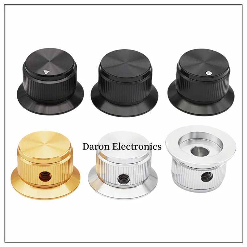 Aluminum alloy solid knob 24*14.5 Potentiometer knob cap Household appliance audio equipment rotary adjustment cap round hole 6m