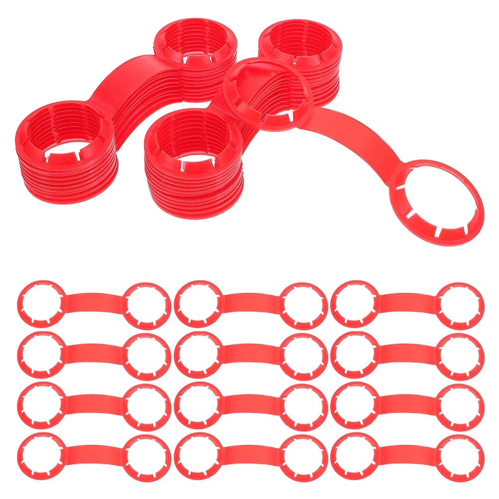 

100pcs Beverage Bottle Buckles Leakproof Secure Clips For Water Bottles Kids Tumblers Classroom Holders Outdoor Use Red