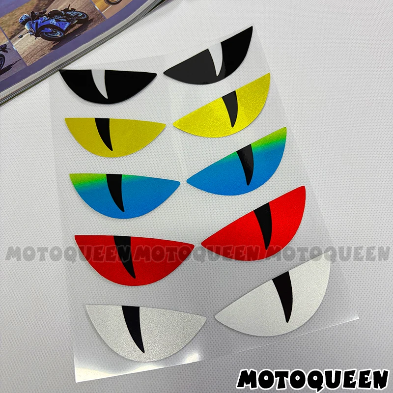 Evil Eyes Vinyl Stickers Multi‑Color Cartoon Monster Eye Decal Waterproof For Motorcycle Headlight Helmet Scooter DIY Body Decor