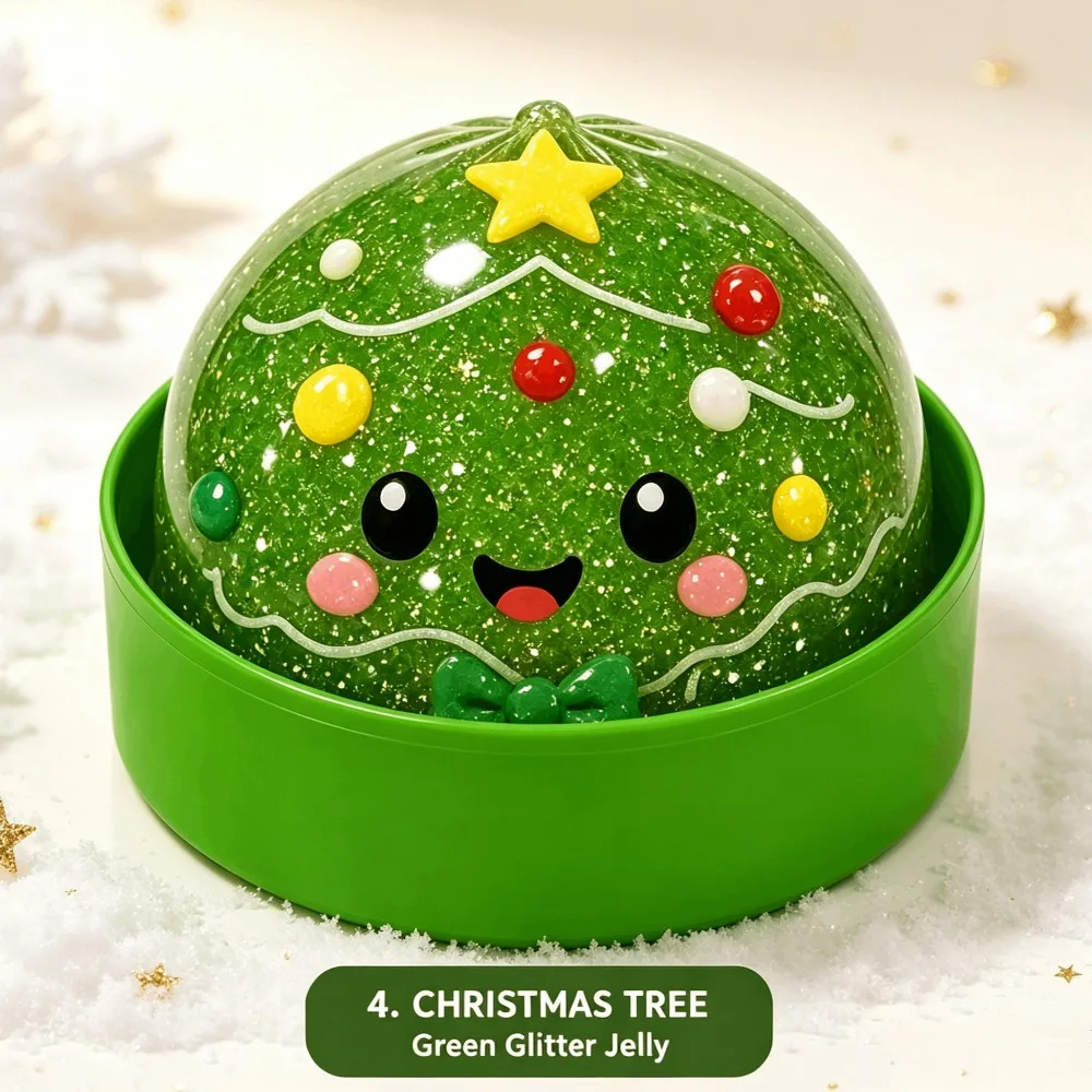 Niedliches Weihnachts-Bun-Squeeze-Stressabbau-Spielzeug, Quetschbares Bun-Spielzeug zum Stressabbau, Büro-Greifspielzeug, Geschenk, Schreibtischdekoration – Detail 15