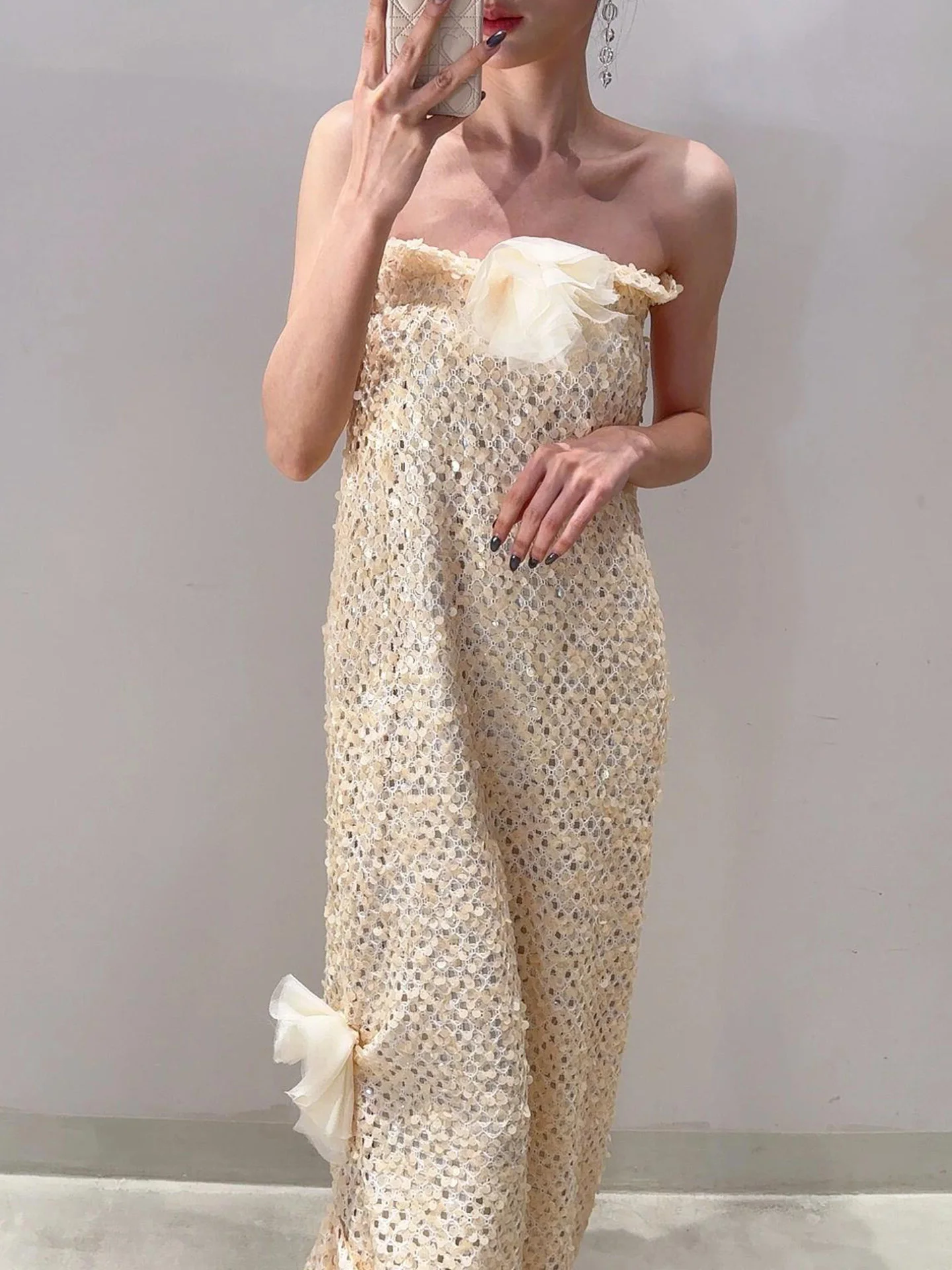 

Свадебное платье Ele Morning Bride Dr Ultra-Fairylike в корейском стиле с завышенной талией, длинной юбкой и молнией, модель Bal Svel