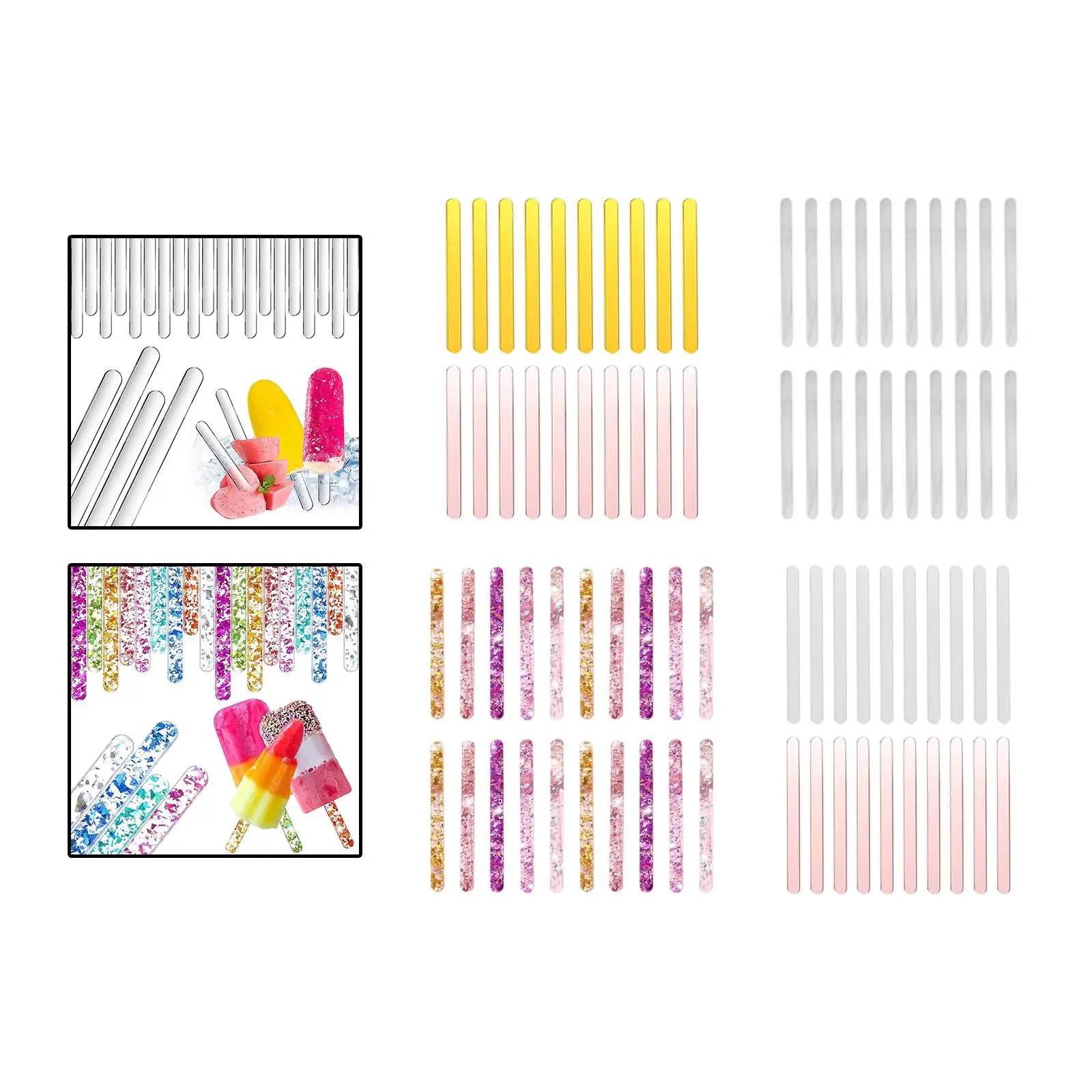 20x Cakesicle Sticks Freezer Sticks Popsicle Sticks Ice Cream Sticks for DIY Crafts