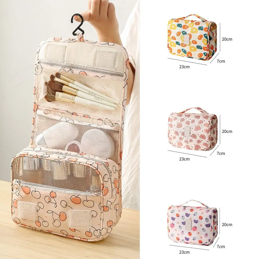 with Hanging Hook Travel Toiletry Bag Multifunctional Waterproof Cosmetic Organizer Bag Large Capacity Makeup Pouch Bathroom