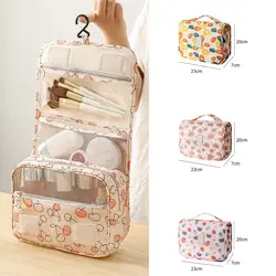 with Hanging Hook Travel Toiletry Bag Multifunctional Waterproof Cosmetic Organizer Bag Large Capacity Makeup Pouch Bathroom