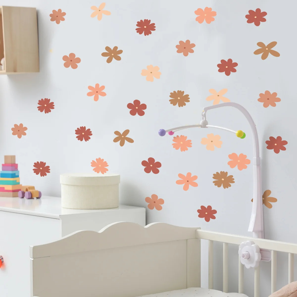 30*60cm Creative Color Small Flower Wall Sticker Background Wall Living Room Bedroom Restaurant Decoration Wall Sticker Ms6204