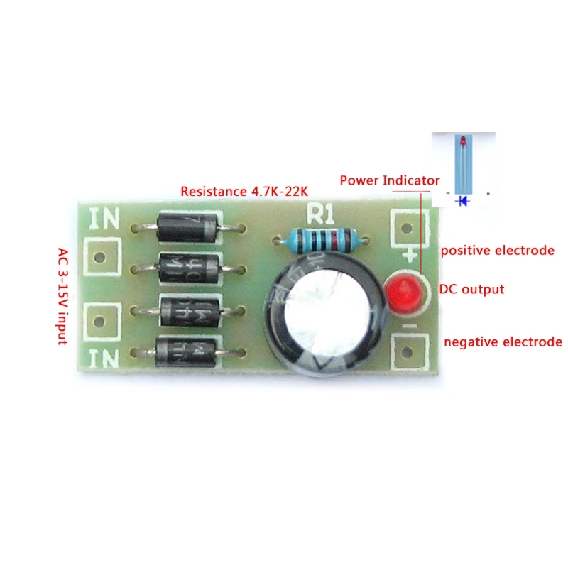 AC-DC Converter 6/12/24V To 12V Full-bridge Rectifier Filter Power Supply Module