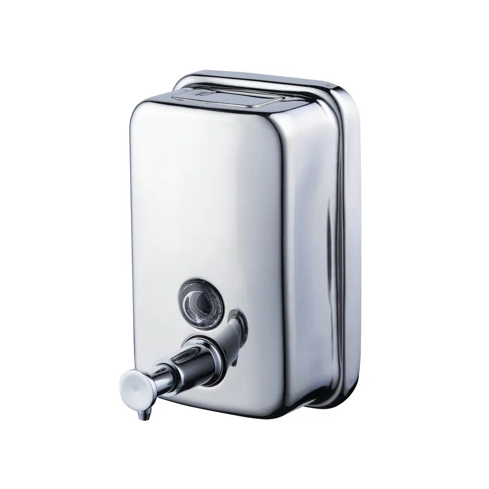 

Wall Mounted Hotel 800ml Stainless Steel Hand Manual Liquid Soap Dispenser For Hotel Bathroom