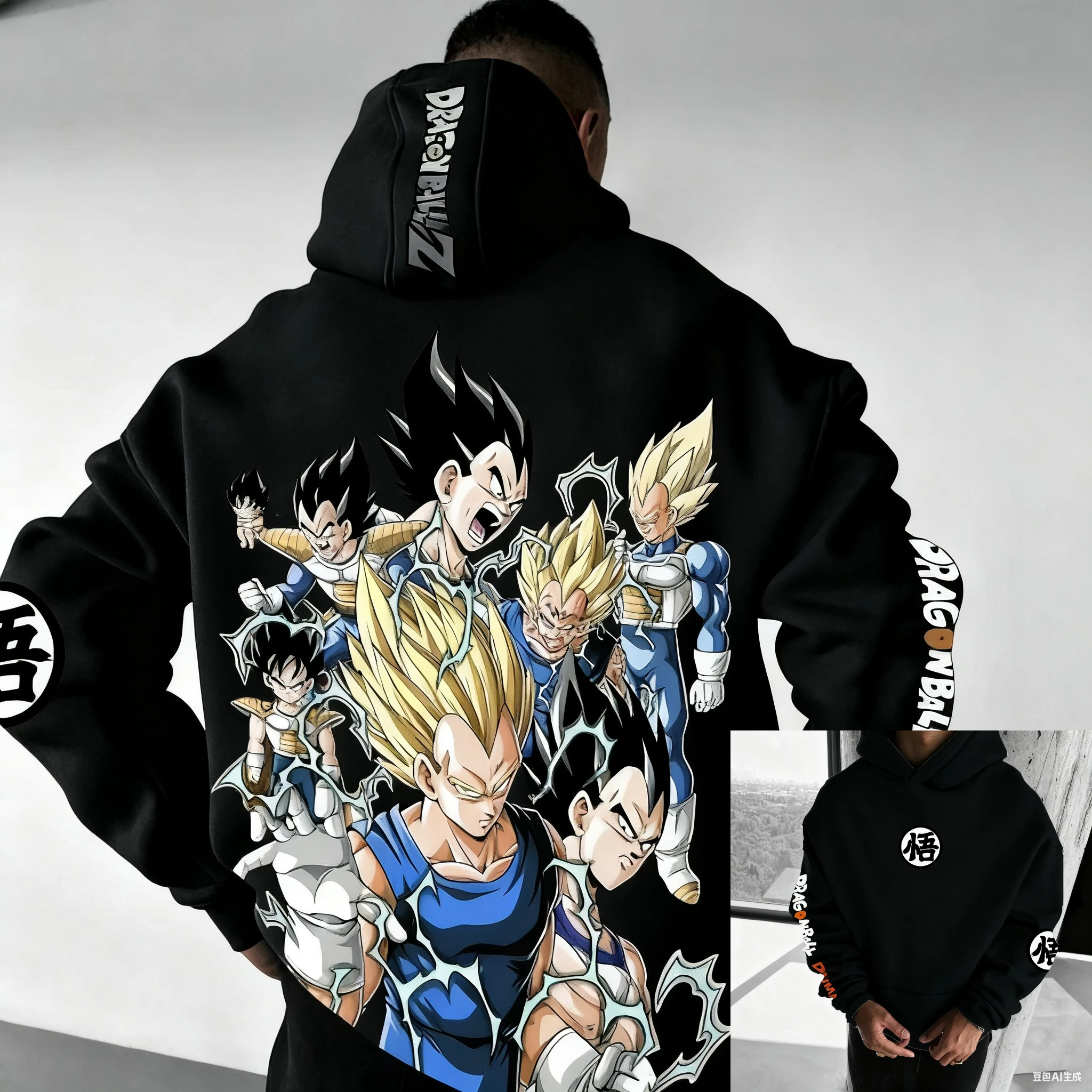 2026 Sommer Dragon Ball Vegeta Alle Formen Print Hoodie Herren Oversized Lässiger Kapuzenpullover Anime Locker Sitzender Unisex Weicher Oberteil